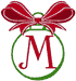 Christmas Bows & Ornaments Alphabet M
