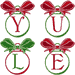 Christmas Bows & Ornaments Alphabet Embroidery Design