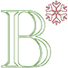 Machine Embroidery Designs: Redwork Snowflake Alphabet B