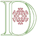 Machine Embroidery Designs: Redwork Snowflake Alphabet D