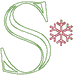 Machine Embroidery Designs: Redwork Snowflake Alphabet S