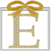 Machine Embroidery Designs: Christmas Gift Alphabet E