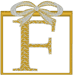 Machine Embroidery Designs: Christmas Gift Alphabet F