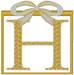 Machine Embroidery Designs: Christmas Gift Alphabet H