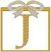 Machine Embroidery Designs: Christmas Gift Alphabet J