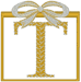 Machine Embroidery Designs: Christmas Gift Alphabet T