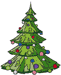 Decorated Christmas Tree Embroidery Design