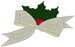 Holly Berries & Bow Embroidery Design