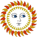 Beautiful Blue Eyed Sun Face Embroidery Design