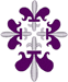 4 Fleur-De-Lis Cross Embroidery Design