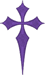 St. James Cross with Baptism Shell Embroidery Design