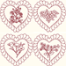 Redwork Heart of Flowers Embroidery Design