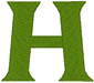Alphabets Machine Embroidery Designs: Cairo Font Uppercase H