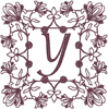 Machine Embroidery Designs: Redwork Ornate Enhanced Alphabet Y