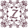 Machine Embroidery Designs: Redwork Ornate Enhanced Alphabet Z