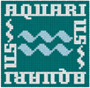 Machine Embroidery Designs: Cross Stitch Signs of the Zodiac Aquarius