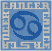 Machine Embroidery Designs: Cross Stitch Signs of the Zodiac Cancer