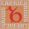 Machine Embroidery Designs: Cross Stitch Signs of the Zodiac Capricorn