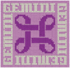 Machine Embroidery Designs: Cross Stitch Signs of the Zodiac Gemini