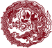 Redwork Asian Circle Dragon Embroidery Design
