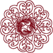 Redwork Asian Cabbage Circle Embroidery Design