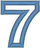 Alphabets Machine Embroidery Designs: Block Outline Number 7