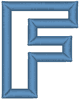 Alphabets Machine Embroidery Designs: Block Outline Uppercase F