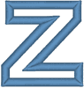 Alphabets Machine Embroidery Designs: Block Outline Uppercase Z