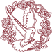Machine Embroidery Designs: Redwork Heavenly Doves: Dove #4