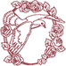 Machine Embroidery Designs: Redwork Heavenly Doves: Dove #5
