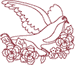 Machine Embroidery Designs: Redwork Heavenly Doves: Dove #9