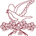 Machine Embroidery Designs: Redwork Heavenly Doves: Dove #10