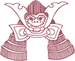 Redwork Asian Mask #2 Embroidery Design