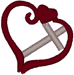 Machine Embroidery Designs: Cross within Heart