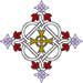Redwork Celtic Rosey Cross Embroidery Design