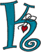 Alphabets Machine Embroidery Designs: Hanging Hearts Uppercase K