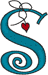 Alphabets Machine Embroidery Designs: Hanging Hearts Uppercase S