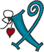 Alphabets Machine Embroidery Designs: Hanging Hearts Lowercase X