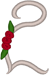 Alphabets Machine Embroidery Designs: Wedding Roses Number 2