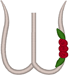 Alphabets Machine Embroidery Designs: Wedding Roses Uppercase W