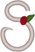 Alphabets Machine Embroidery Designs: Wedding Roses Lowercase S