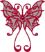 Tribal Style Butterfly Embroidery Design