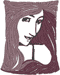 Art Nouveau Woman's Face Embroidery Design