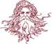Machine Embroidery Design: Redwork Vintage Santa Claus