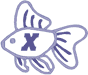 Alphabets Machine Embroidery Designs: Fishy Alphabet X
