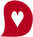 Alphabets Machine Embroidery Designs: Hearts Alphabet D