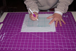 Machine Embroidery Hooping Technique: Marking the fabric.