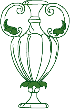 Green Vase #2 Embroidery Design