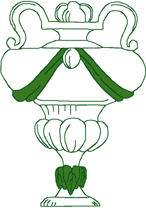 Green Vase #3 Embroidery Design