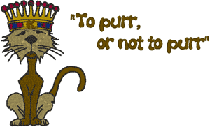 Shakespeare Cat Embroidery Design
